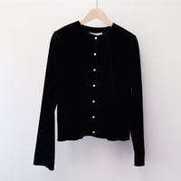 【Greed International グリードインターナショナル】 Chantique Velour Cardigan in Black
