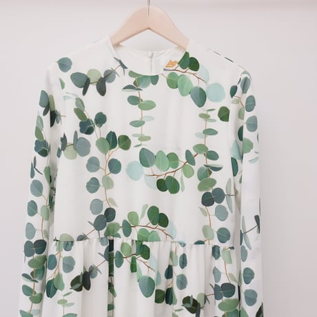 【Bed&Breakfast ベッド＆ブレイクファースト】Eucalyptus Pattern Dress