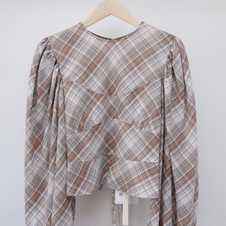 【Greed International グリードインターナショナル】Sienna Glow Check Short Blouse