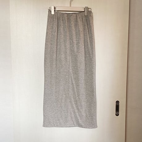【Bed&Breakfast】Yak Cotton Jersey Reversible Skirt in Gray