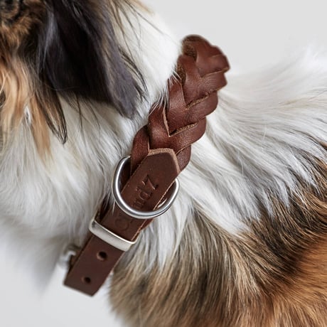 【Cloud7/クラウド7】DOG Collar Central Park (レザーカラー）Lサイズ-Brown
