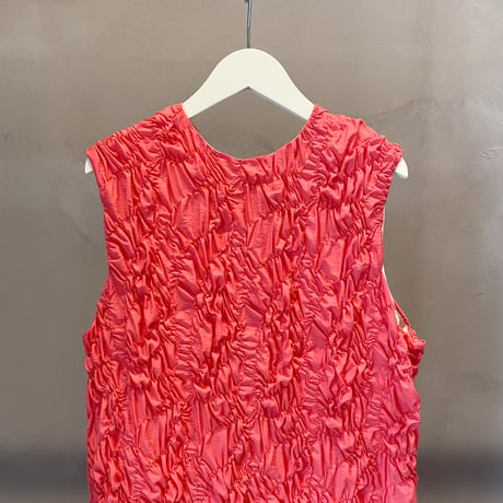 【Greed International グリードインターナショナル】Plum blossom Shirring embroidery Dress in Pink