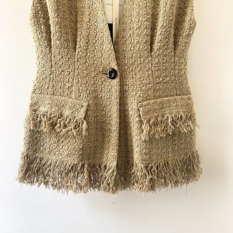 【Greed International グリードインターナショナル】 C/L Dobby Tweed Vest in Other