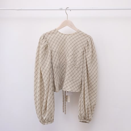 【Greed International グリードインターナショナル】Sienna Glow Check Short Blouse