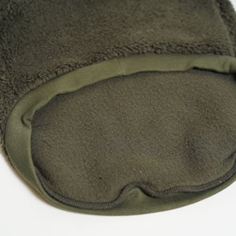 【DOGGY BRO /ドギーブロ】NUKUMORI DOG HOODIE  (ボアフーディー）OLIVE Lサイズ