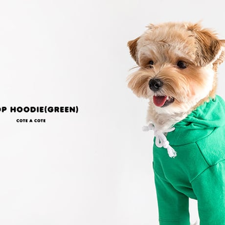 【cote a cote】CROP HOODIE (GREEN)