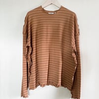 【Bed&Breakfast ベッド＆ブレイクファースト】Rencil Stripe Big Top in Brown Mix
