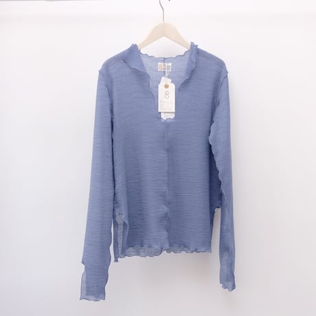 【Bed&Breakfast ベッド＆ブレイクファースト】Sheer Crepe Key Neck Top