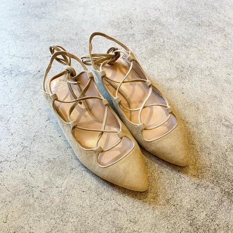 【Bed&BREAKFAST ベッド＆ブレイクファースト】LACEUP SANDALS-beige