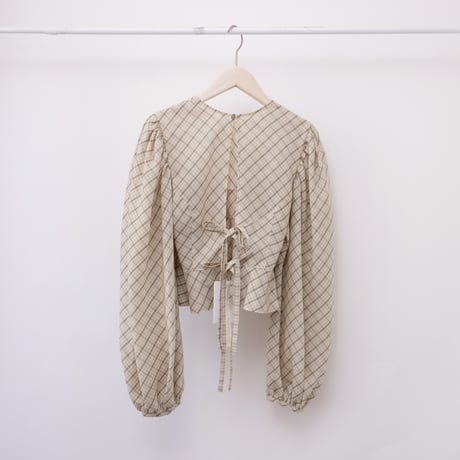 【Greed International グリードインターナショナル】Sienna Glow Check Short Blouse