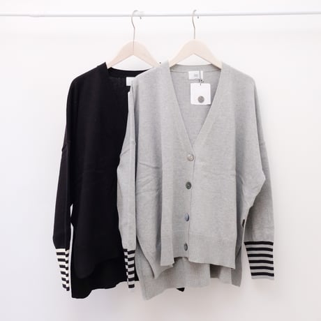【siro de labonte シロ】 bordersleeve cardigan <R513101>