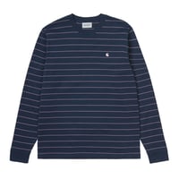 【Carhartt WIP /カーハートウィップ】L/S DENTON T-SHIRT- Denton Stripe (ロングスリーブティーシャツ） Space / Malaga