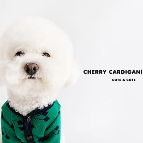 【cote a cote/コータ・コート】Cherry Cardigan (チェリーカーディガン）green