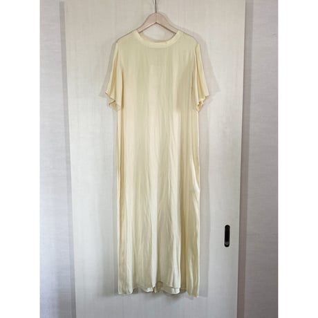 【Bed&Breakfast ベッド＆ブレイクファースト】Tumbler Finishing Satin Tee Dress in Cream