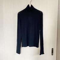 【Bed&Breakfast ベッド＆ブレイクファースト】Cosmorama Wool Slim High Neck Top in Black