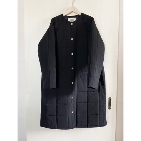 【Bed&Breakfast】Grosgrain Quilted Liner LongCoat in Black
