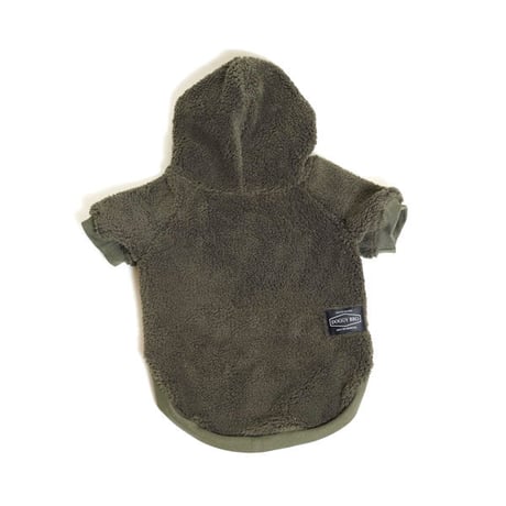 【DOGGY BRO /ドギーブロ】NUKUMORI DOG HOODIE  (ボアフーディー）OLIVE Lサイズ