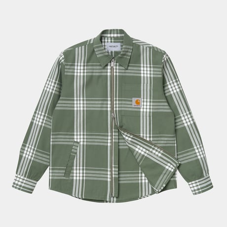 【Carhartt WIP /カーハートウィップ】CAHILL SHIRT JAC (シャツジャケット） I028-801 Cahill ChD Green