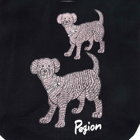 【PEGION/ペギオン】Two Dogs T-shirts for Dog  (ツードッグスティー）black/grey