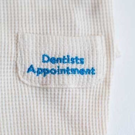 【DENTIST APPOINTMENT /デンティスト アポイントメント】Waffle Crop T-shirt /ivory