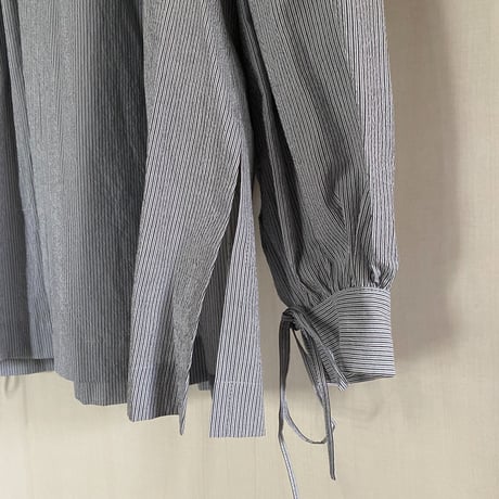 【quan別注カラー】【Bed&Breakfast ベッド＆ブレイクファースト】Cordlane Natural Sun-dried Wash Puff Blouse in BKmix
