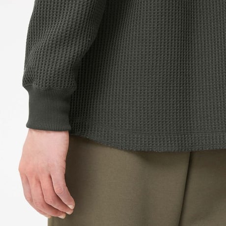 【The North Face】L/S Warm Waffle Crew  (ロングスリーブウォームワッフルクルー）アスファルトグレー(AG)　NT62032(メンズ）