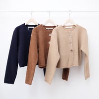【Greed International グリードインターナショナル】Halo Wool Knit Short Cardigan