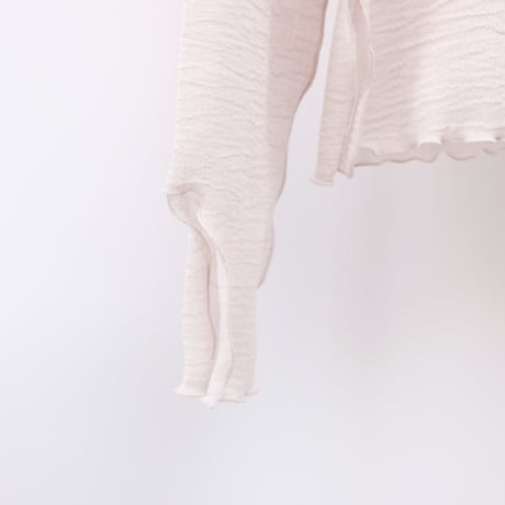 【Bed&Breakfast ベッド＆ブレイクファースト】Sheer Crepe Key Neck Top