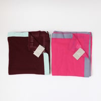 【mieyamieya ミエヤミエヤ】cashmere stole (カシミヤストール）bordeaux/ bluegreen/pink MS100192