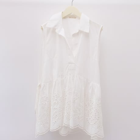 【PROTAGONISTA/プロタゴニスタ】Lace sleeveless blouse<PNT-BL-10C>