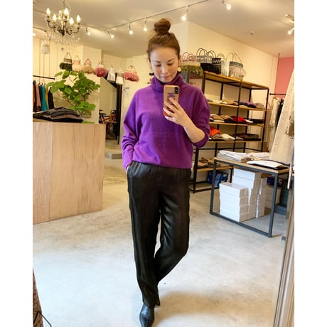 【mieyamieya ミエヤミエヤ】cashmere knit turtle (カシミヤニットタートル）  pink/yellow/moka/purple/