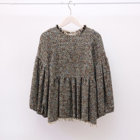 【Greed International グリードインターナショナル】KASURI Classic Tweed Puff Blouse in Other