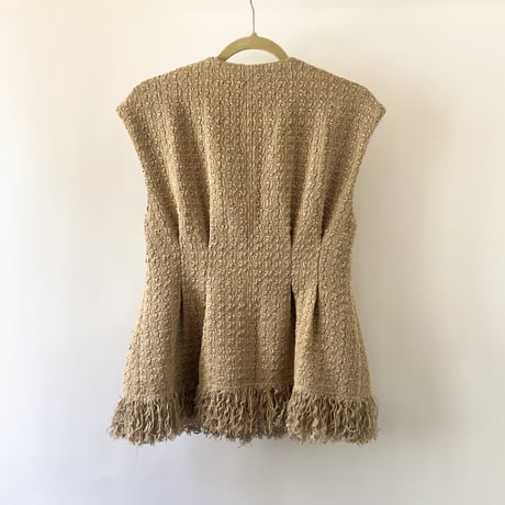 【Greed International グリードインターナショナル】 C/L Dobby Tweed Vest in Other