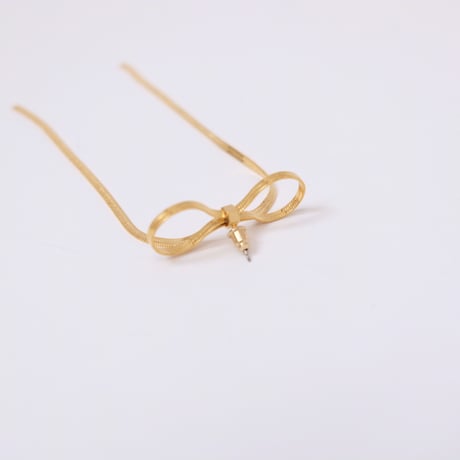 【Bijou R.I/ビジューアールアイ】Long Snake Chain Ribbon Pirce