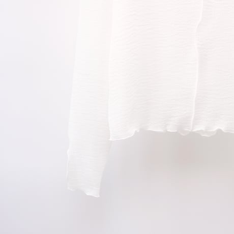 【Bed&Breakfast ベッド＆ブレイクファースト】Sheer Crepe Key Neck Top