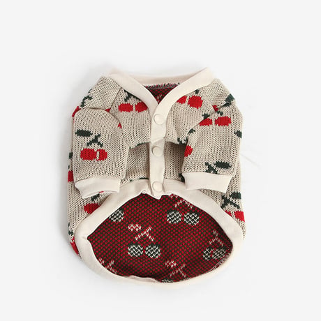 【TUSTUS】cherry cardigan