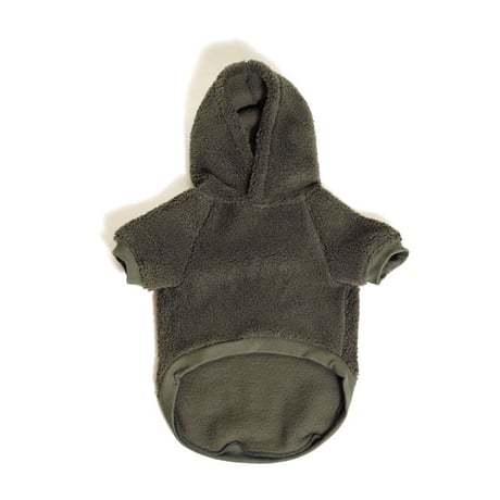 【DOGGY BRO /ドギーブロ】NUKUMORI DOG HOODIE  (ボアフーディー）OLIVE  S/Mサイズ