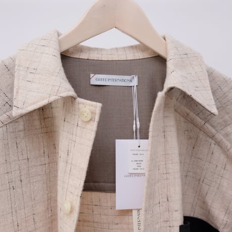 【Greed International グリードインターナショナル】KASURI Knot Slub Tweed Shirt