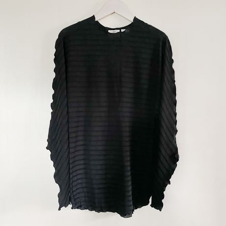 【Bed&Breakfast ベッド＆ブレイクファースト】Rencil Stripe Dolman Sleeve in Black Mix