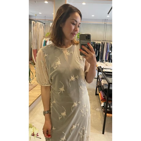 【Greed International グリードインターナショナル】One Flower Embroidery Dress in Other