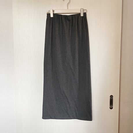 【Bed&Breakfast】Yak Cotton Jersey Reversible Skirt in Gray
