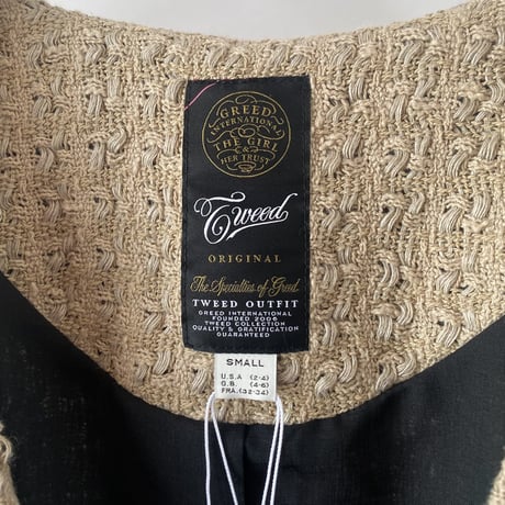 【Greed International グリードインターナショナル】 C/L Dobby Tweed Vest in Other