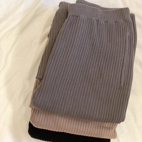 【siro de labonte シロ】lib pants (リブパンツ）ashbeige -R113107
