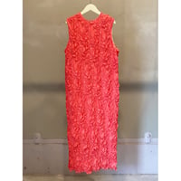 【Greed International グリードインターナショナル】Plum blossom Shirring embroidery Dress in Pink