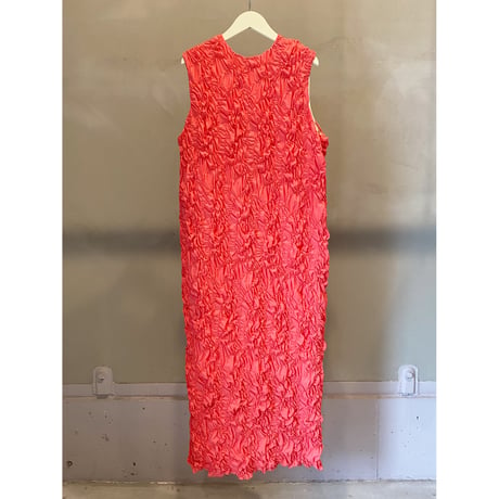 【Greed International グリードインターナショナル】Plum blossom Shirring embroidery Dress in Pink