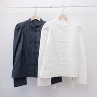 【HER.】コットンリネンチャイナブラウス<7061714>