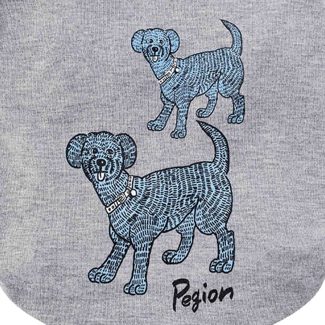 【PEGION/ペギオン】Two Dogs T-shirts for Dog  (ツードッグスティー）black/grey