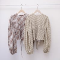 【Greed International グリードインターナショナル】Sienna Glow Check Short Blouse