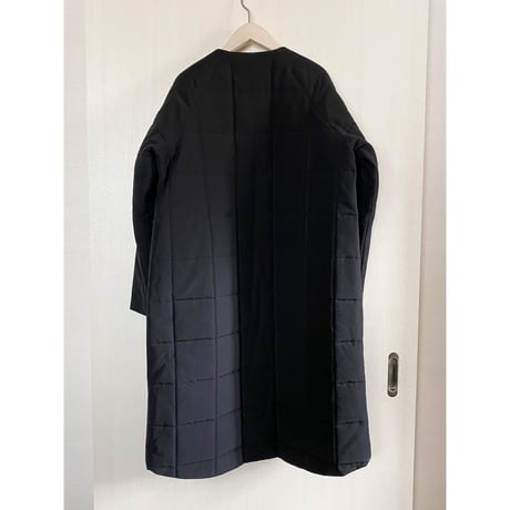 【Bed&Breakfast】Grosgrain Quilted Liner LongCoat in Black