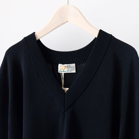 【Bed&Breakfast ベッド＆ブレイクファースト】Flure Long V-neck Puff Knit in Black